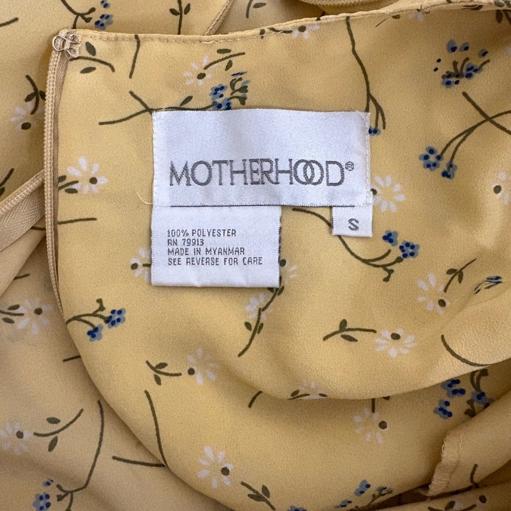 Ditsy Floral Yellow Long Maxi Dress Sleeveless Dress Cottagecore Spring Small‎ - Picture 4 of 5